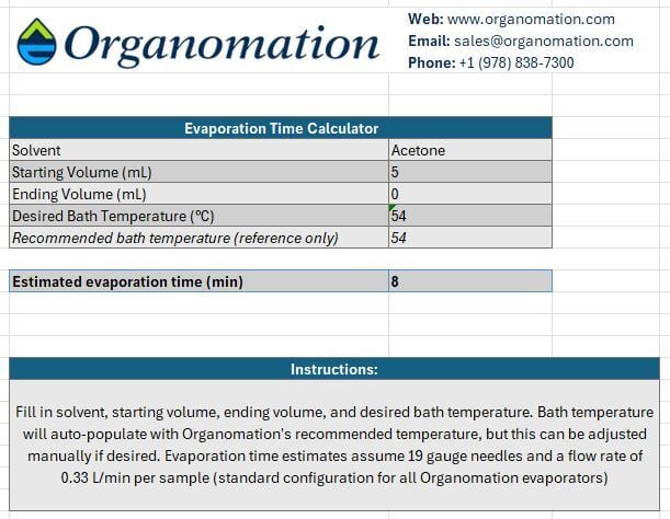 Excel calculator tool